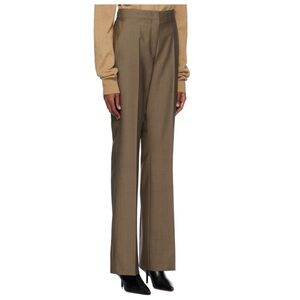 MAXMARA LIKE NEW DELAINE VIRGIN WOOL BROWN LIGHTWEIGHT TROUSER SIZE 8